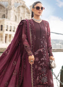 Maria B Embroidered Linen Suits Unstitched 3 Piece MB23LN D3 - Luxury Winter Collection